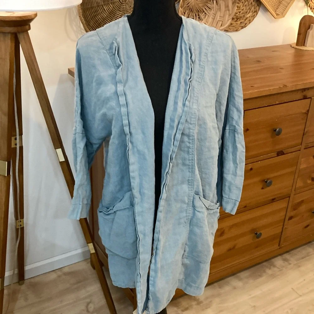 Linenfox open blazer - Picture 1 of 15